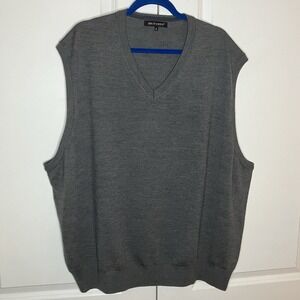 Britches Mens Sweater Vest Mens 3X Merino Wool Blend Knit V-neck Academia Grandp